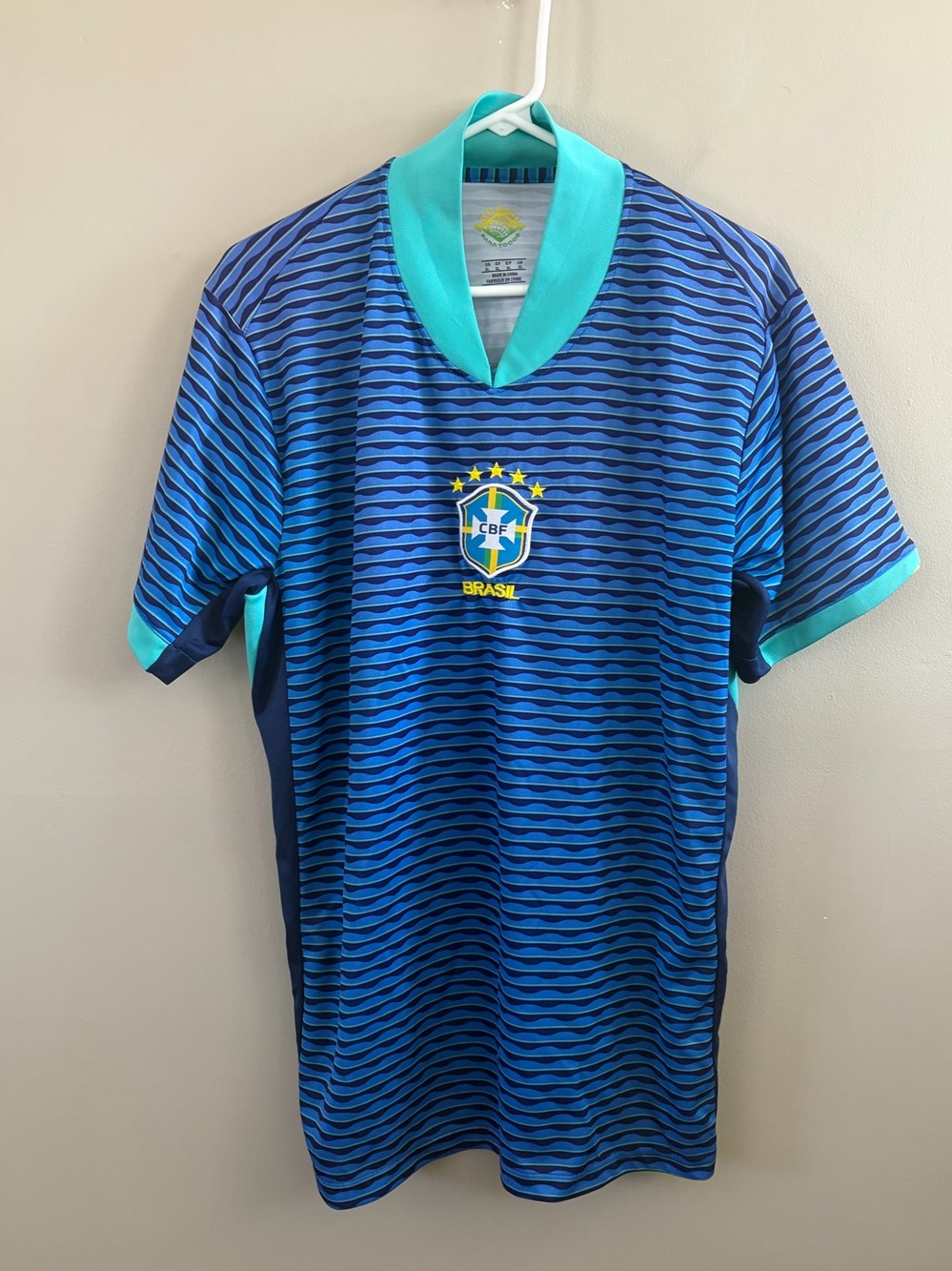 Brasil Para Todos - Brazil National Team Soccer Jersey Blue Yellow Size Men's XL